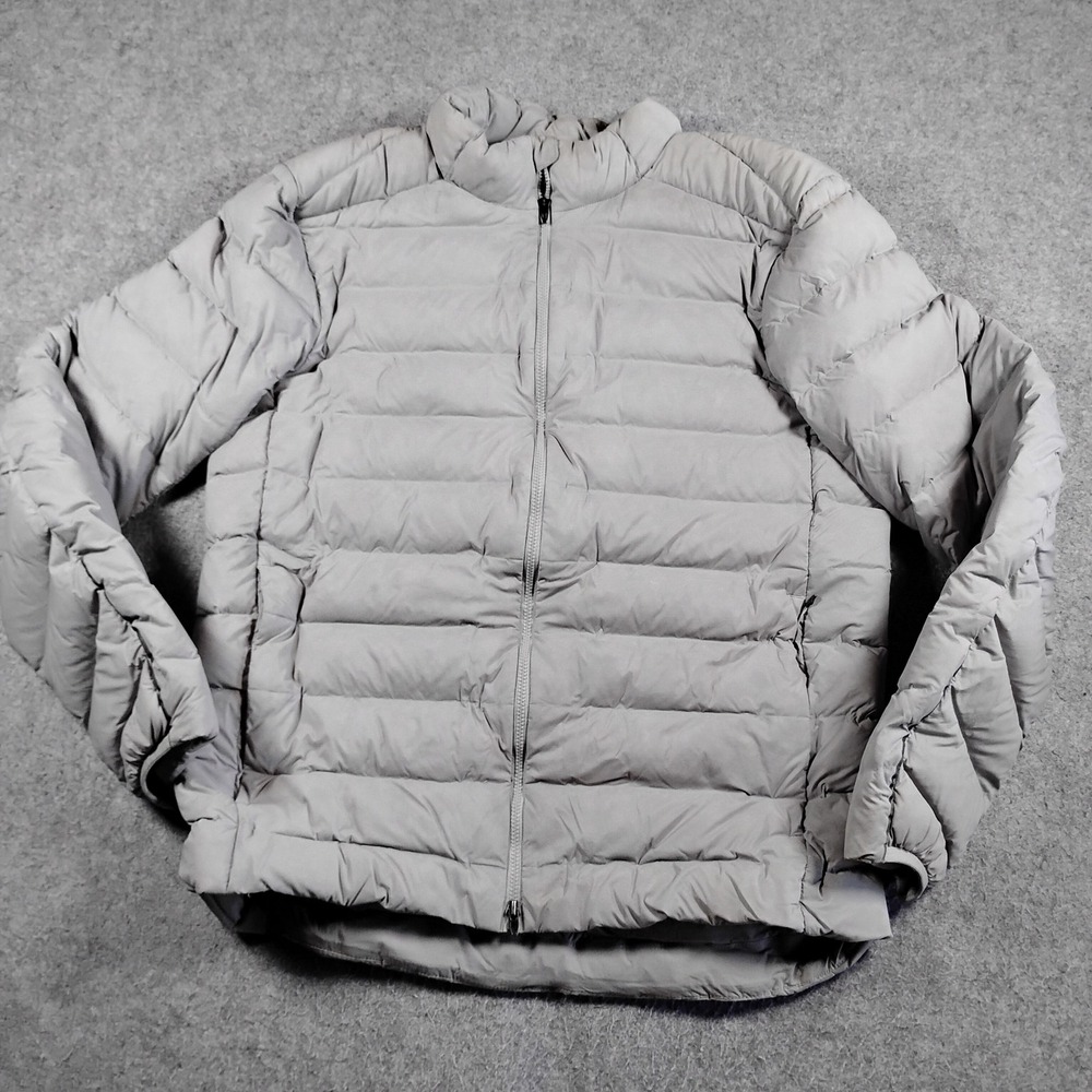 Lululemon Gray Down Primaloft Puffer Jacket Full Zip Lightweight Mock‎ Neck M